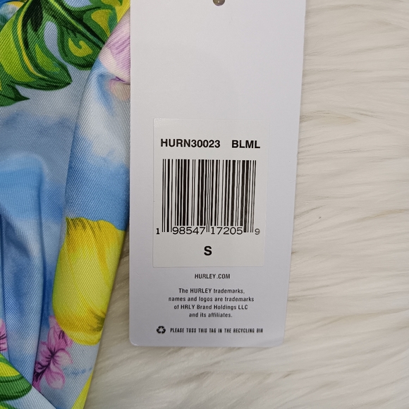 NWT Hurley Women's Hawaiian Floral Cut Out One Piece Swimsuit Size S - Picture 5 of 6